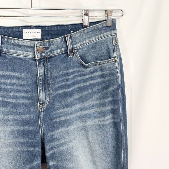 Lane Bryant Plus Size 20 Jeans‎ Ripped Distressed Raw Hem Skinny Stretch 475 - Picture 8 of 13